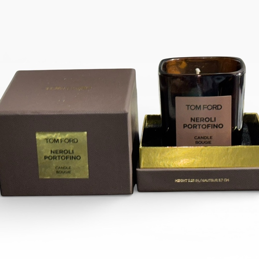Tom Ford Neroli Portofino Candle in Brown and Gold